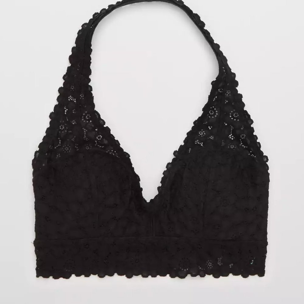 aerie - real good lace non-padded halter bralette